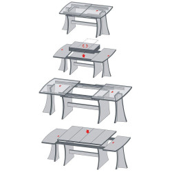 Coulisses de table Alu77 -...