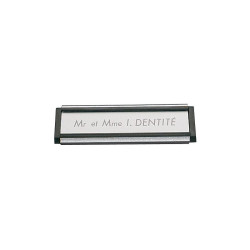 Plaques noires filet argent...